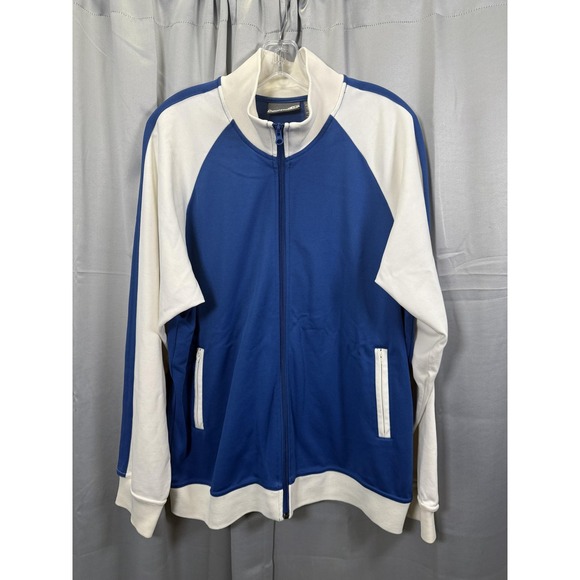 Counterparts Other - Counter Jacket Mens XL Blue White Track Full Zip Pockets Raglan Stand Collar CC